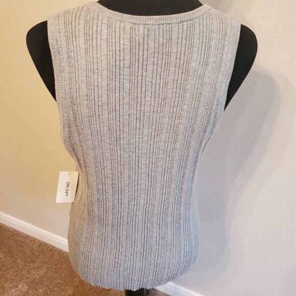 On 34TH Women's Ribbed Trim Sleeveless Crew Neck Tank Top Size 2XXL. - Picture 7 of 12